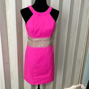 Lilly Pulitzer Pink Halter Sheath Mini Dress